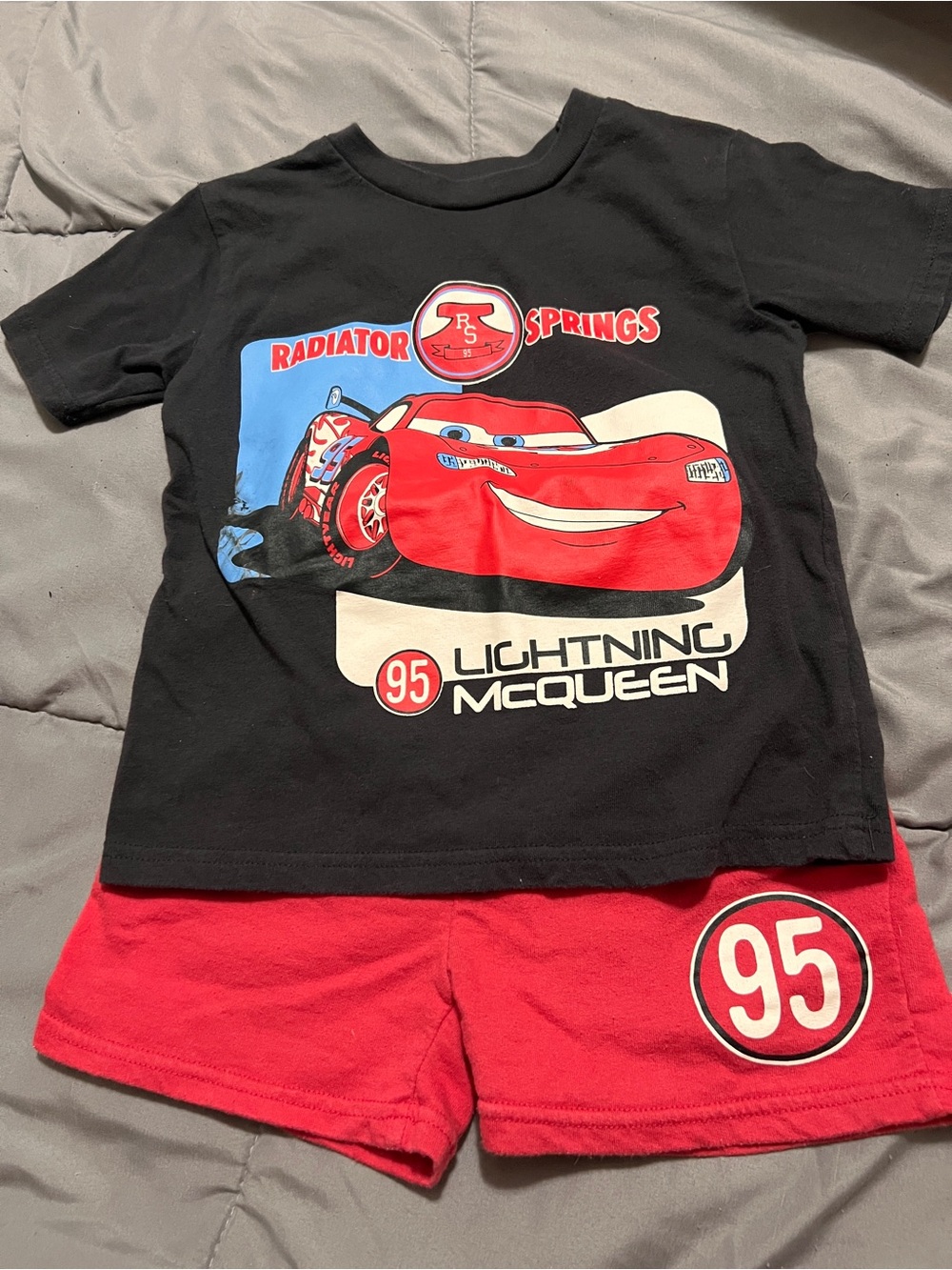 Disney Lightning McQueen Tee & Red Shorts Set Size 6T